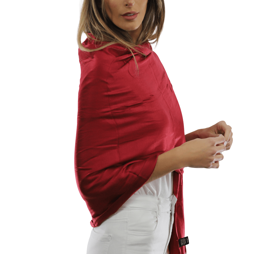 Solid Fringe Pashmina-Red - Scarf - La Fiorentina G2479/MA