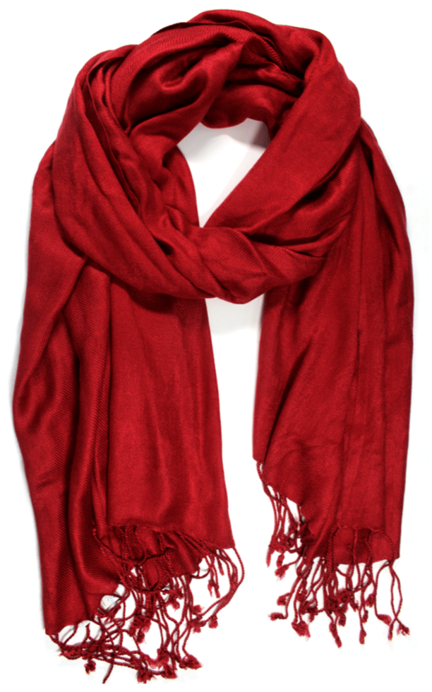 Solid Fringe Pashmina-Red - Scarf - La Fiorentina G2479/MA