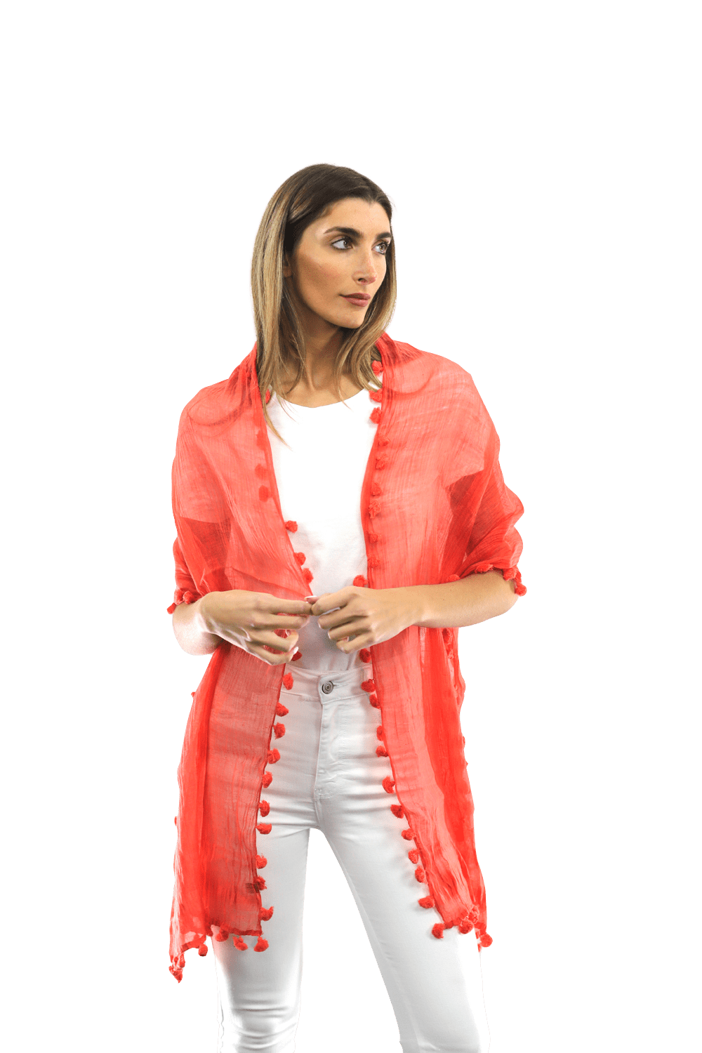 Solid Fringe Scarf - Scarf - La Fiorentina EF-2188