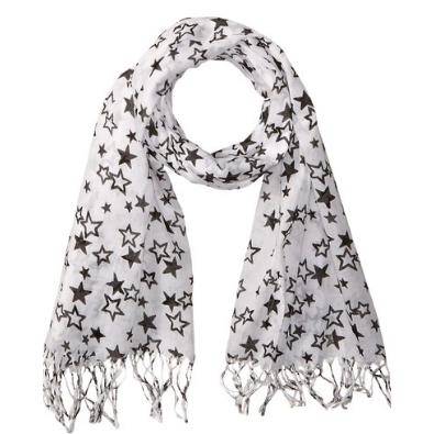 Star Print Scarf - Black - Scarf - La Fiorentina SCF-026