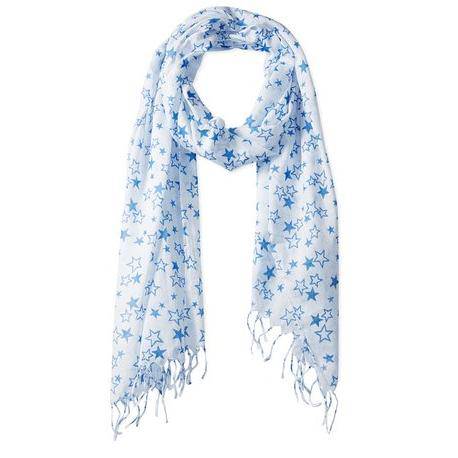 Star Print Scarf - Navy - Scarf - La Fiorentina SCF-026