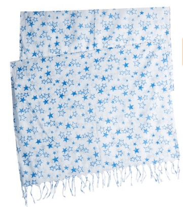 Star Print Scarf - Navy - Scarf - La Fiorentina SCF-026