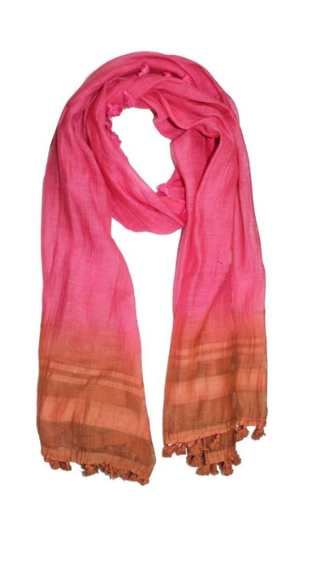 Solid scarf with fringe