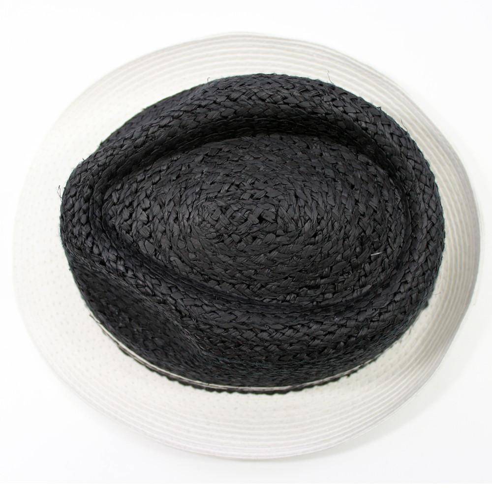 Straw Hat-Black/White - Straw Hat - La Fiorentina CM49