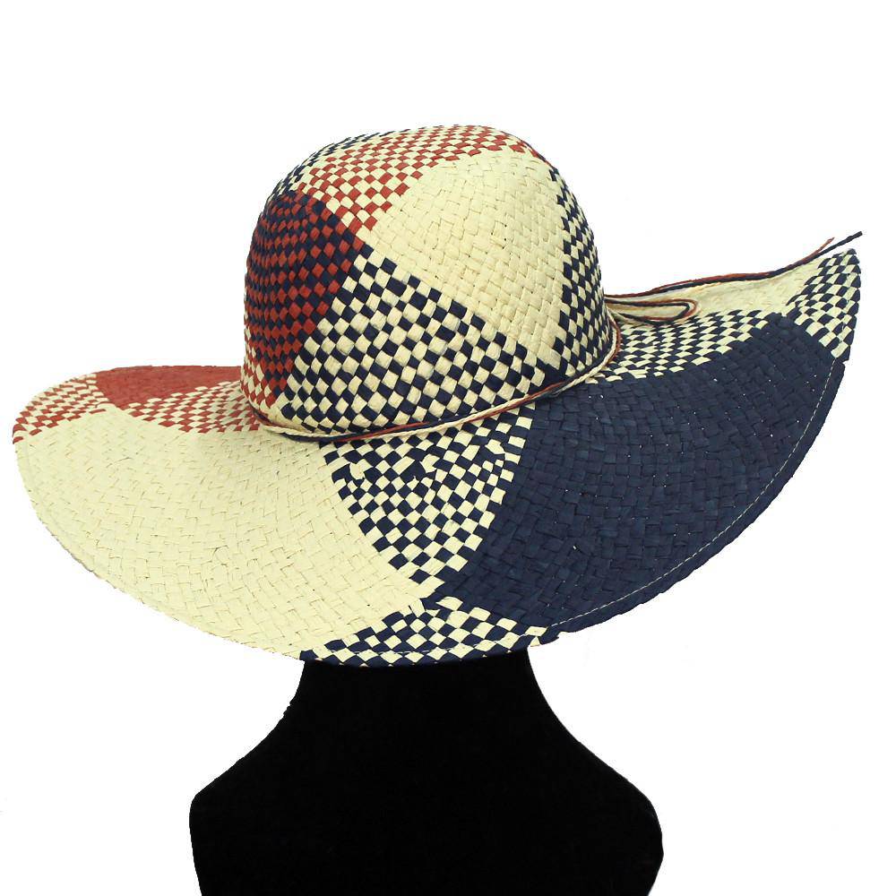 Straw Hat-Multi Blue/Red - Straw Hat - La Fiorentina HAT-1403