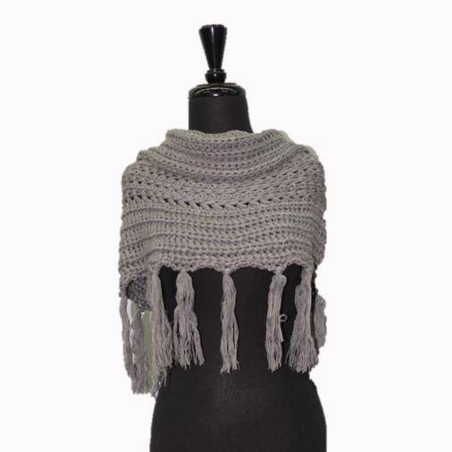 Tassel Infinity Scarf - Grey - Infinity Scarf - La Fiorentina HW9-1109
