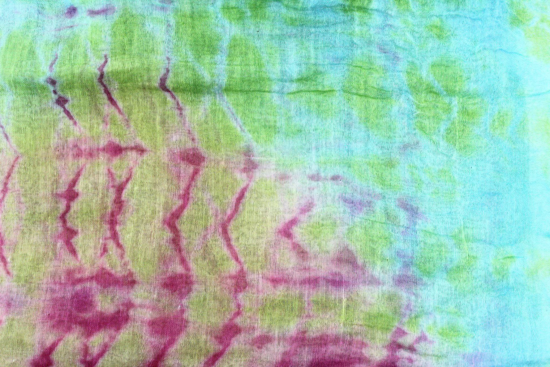 Tie Dye Beach Cover Up - Green/Pink - Beach Cover up - La Fiorentina EF-2804-PONCHO