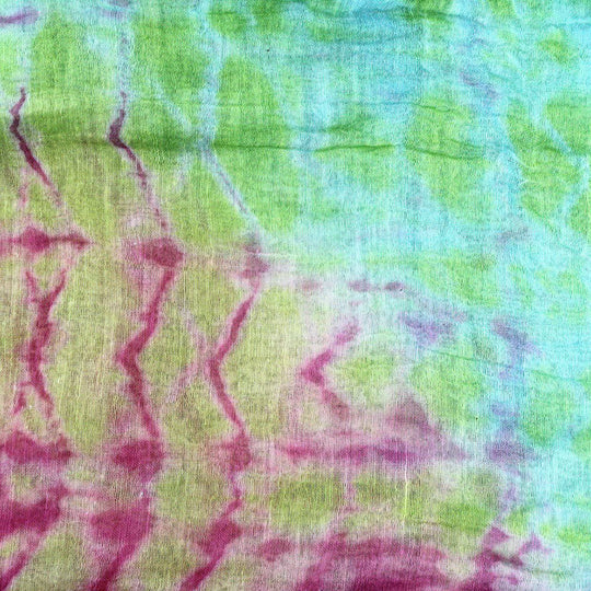 Tie Dye Beach Cover Up - Green/Pink - Beach Cover up - La Fiorentina EF-2804-PONCHO