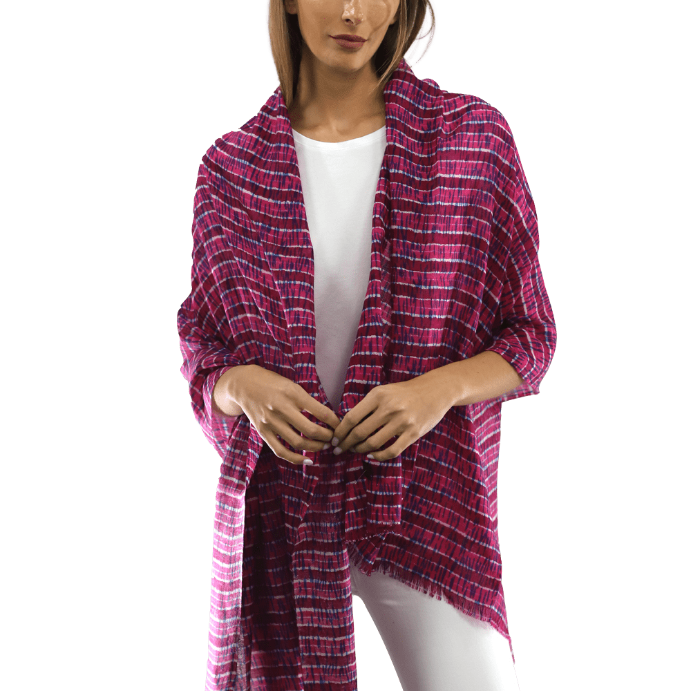 Tie Dye Light Print Scarf- Mauve Pink Lilac - Scarf - La Fiorentina TD/26