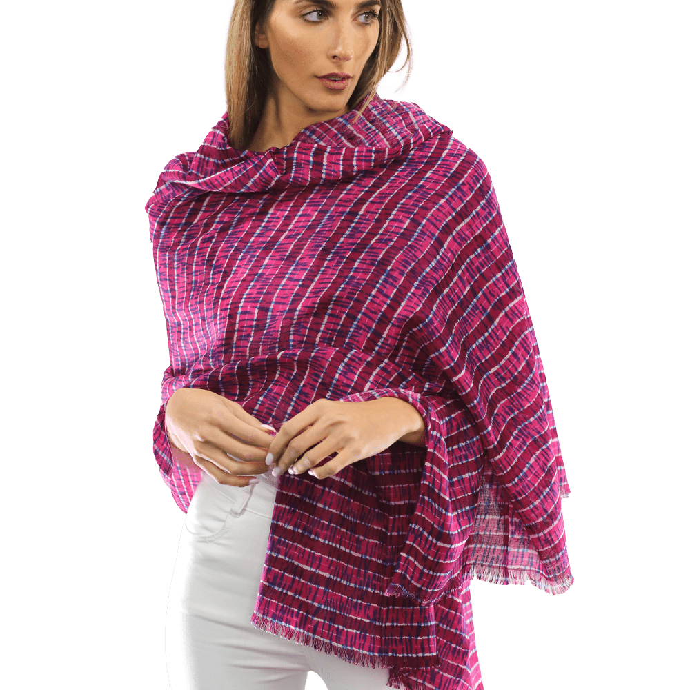 Tie Dye Light Print Scarf- Mauve Pink Lilac - Scarf - La Fiorentina TD/26