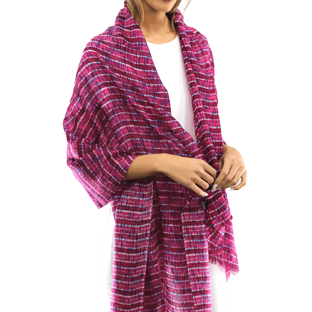 Tie Dye Light Print Scarf- Mauve Pink Lilac - Scarf - La Fiorentina TD/26