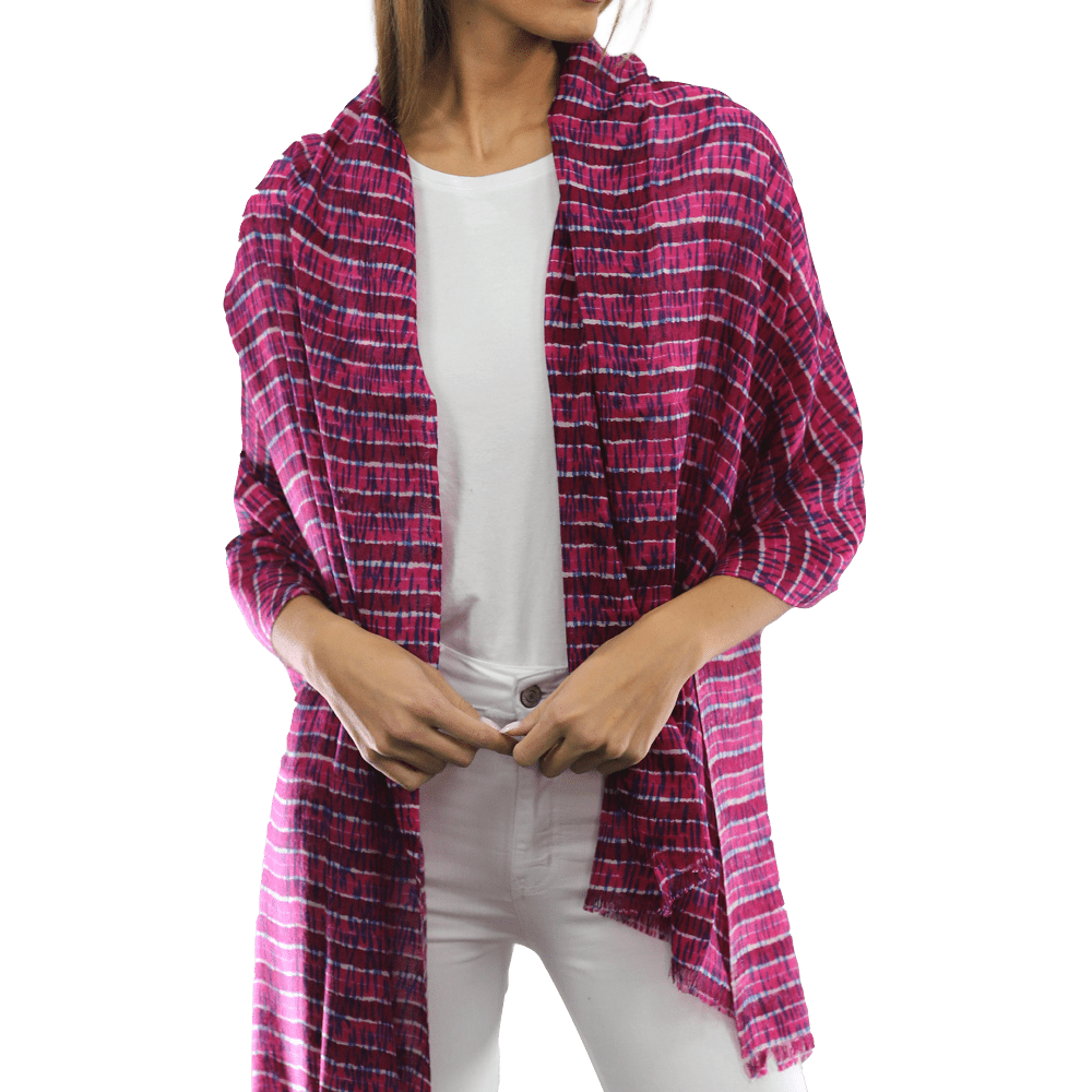 Tie Dye Light Print Scarf- Mauve Pink Lilac - Scarf - La Fiorentina TD/26