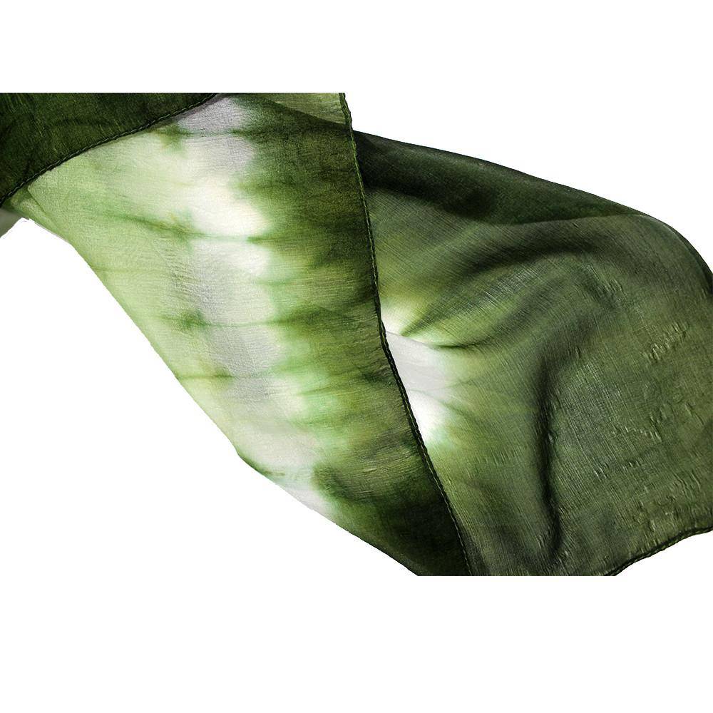 Tie Dye Scarf- Green - Silk Scarf - La Fiorentina R200-F14