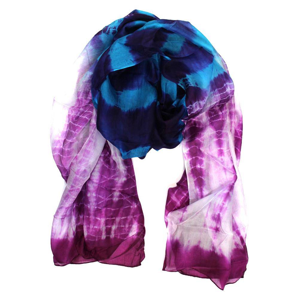 Tie Dye Scarf - Purple/Blue - Scarf - La Fiorentina EF-2732