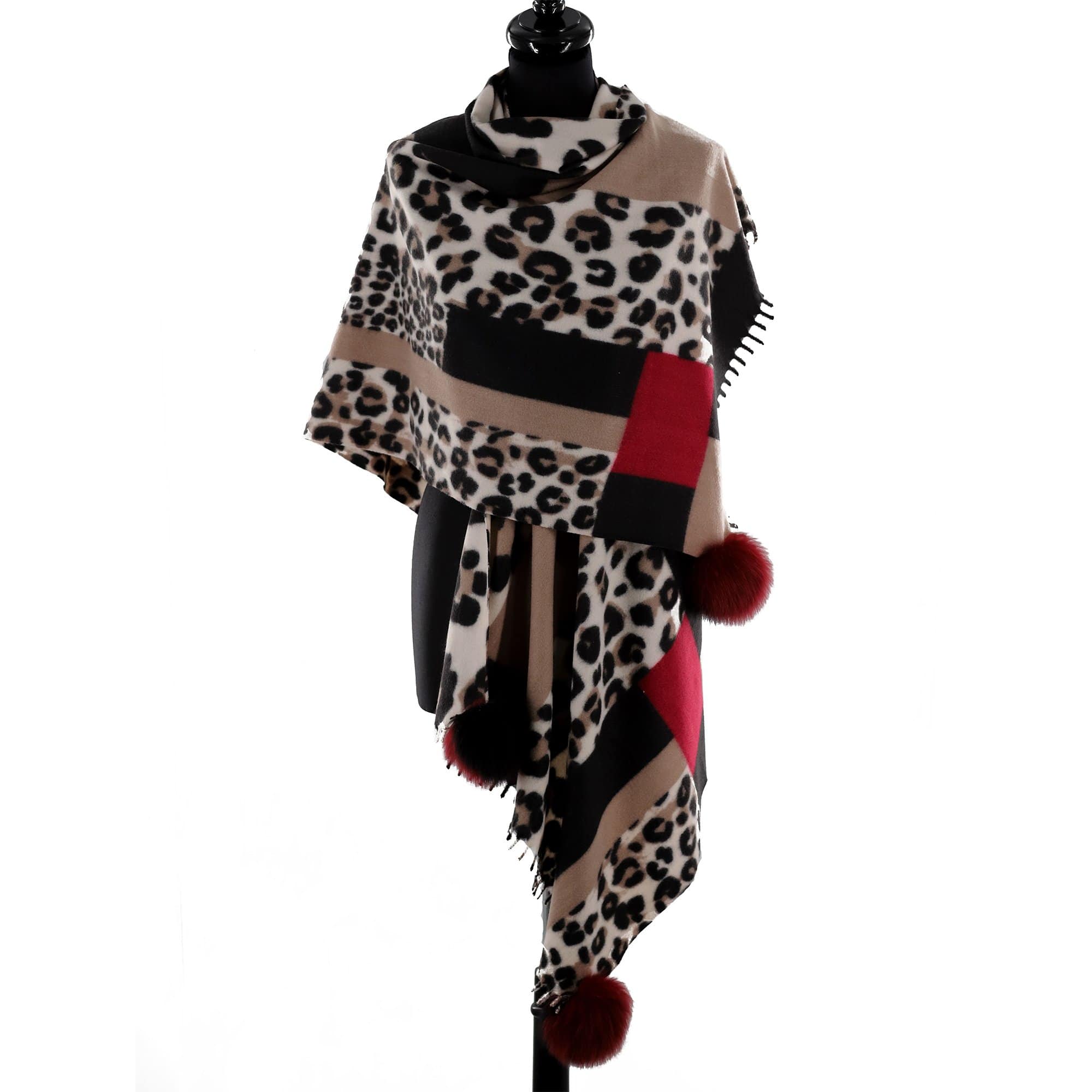 TINA59-206 - Wrap - La Fiorentina, BLACK/RED TINA59-206