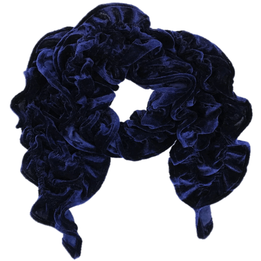 Velvet Woven Scarf-Blue - Scarf - La Fiorentina AHW-1065