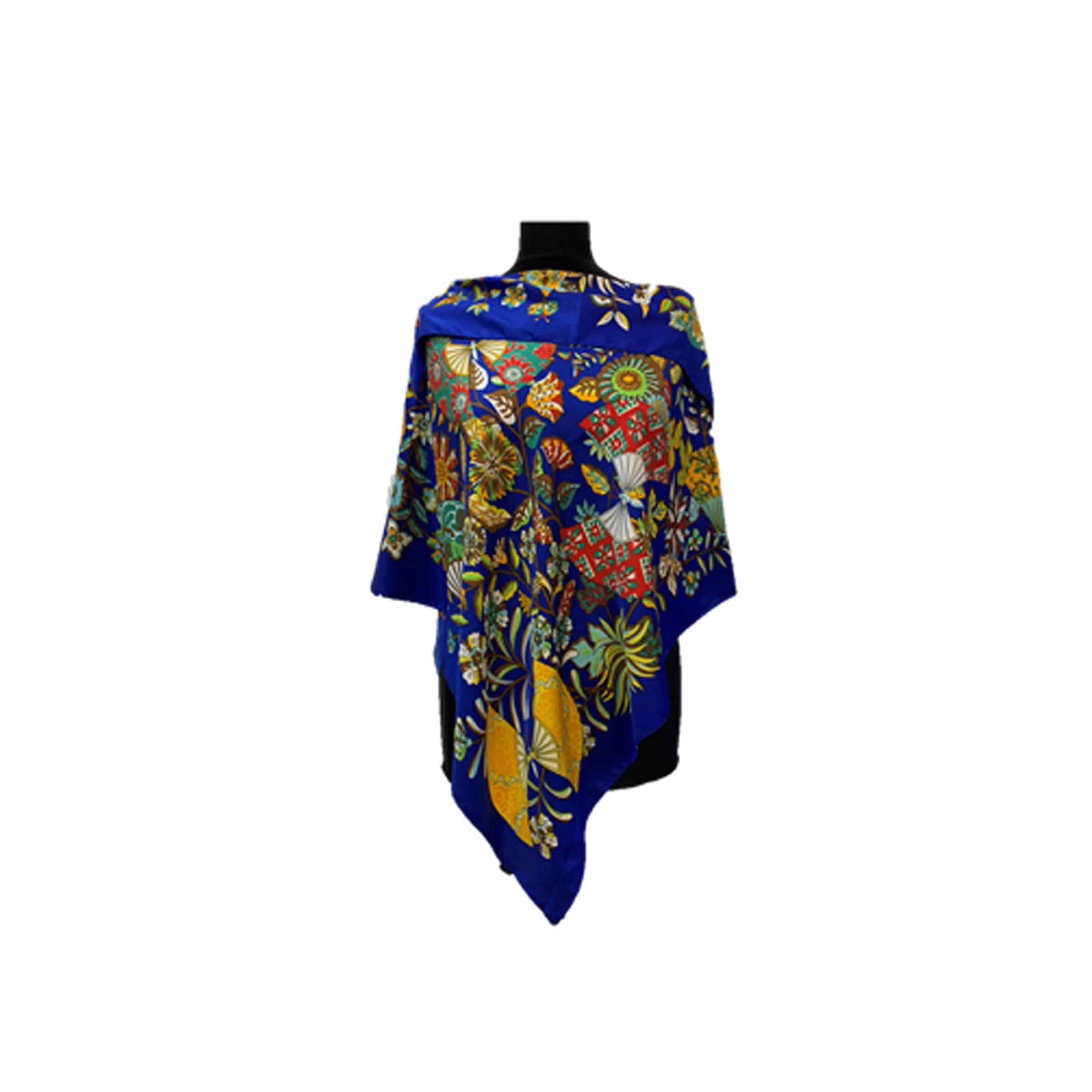 Woven Poncho-Sapphire - Poncho - La Fiorentina TN1733-B
