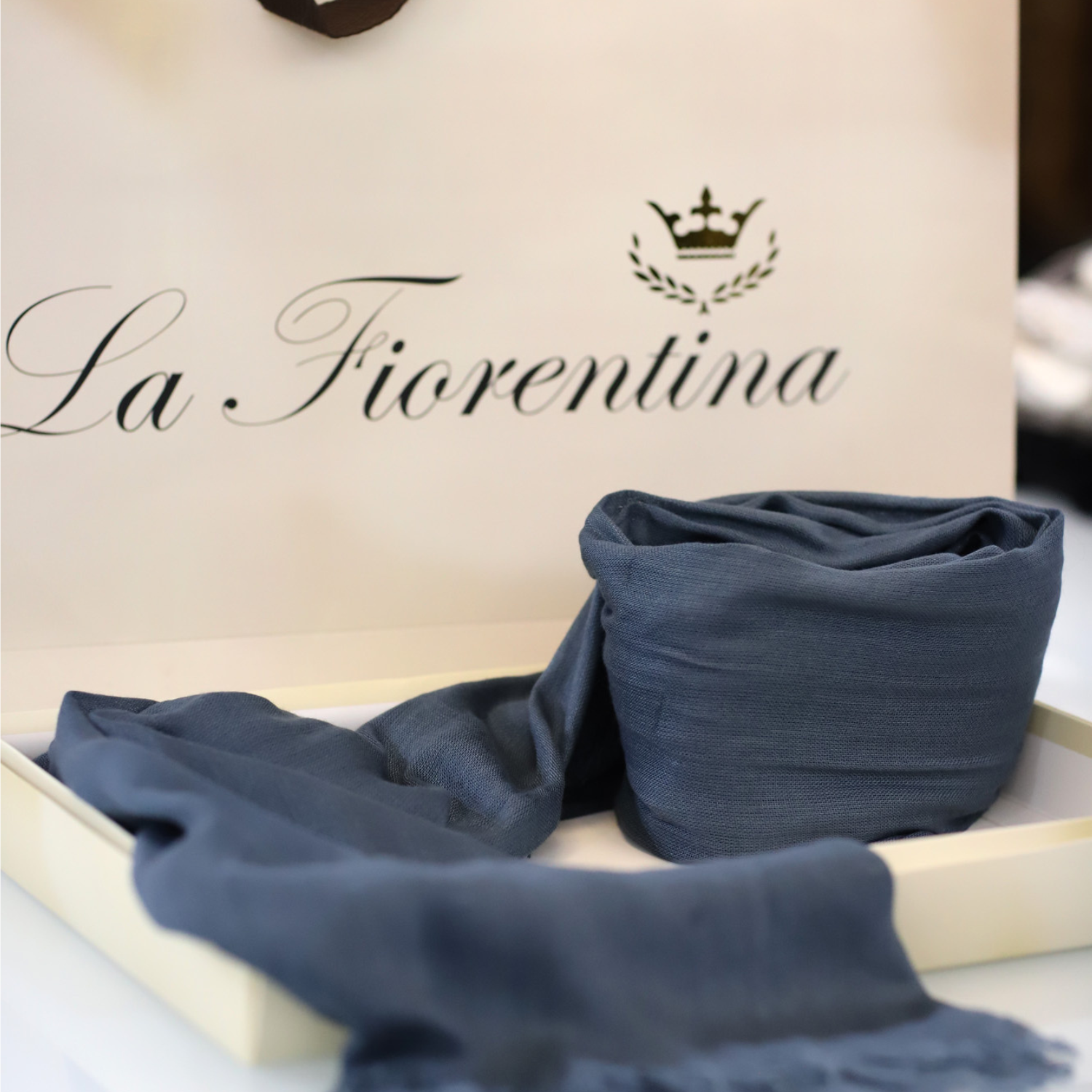 Fringe Pashmina - Charcoal Grey - Scarf - La Fiorentina 18699/MA-GREY
