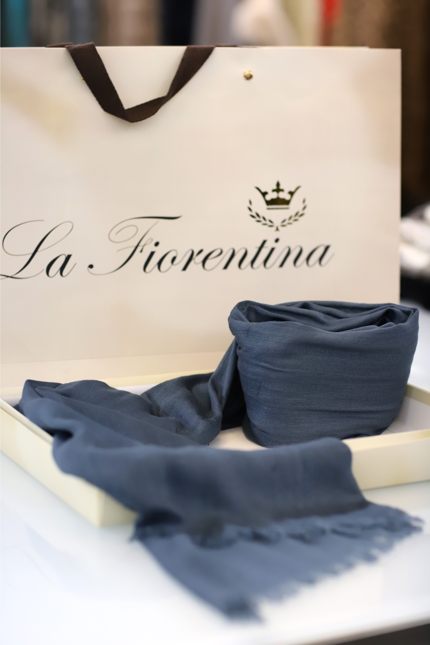 Fringe Pashmina - Charcoal Grey - Scarf - La Fiorentina 18699/MA-GREY