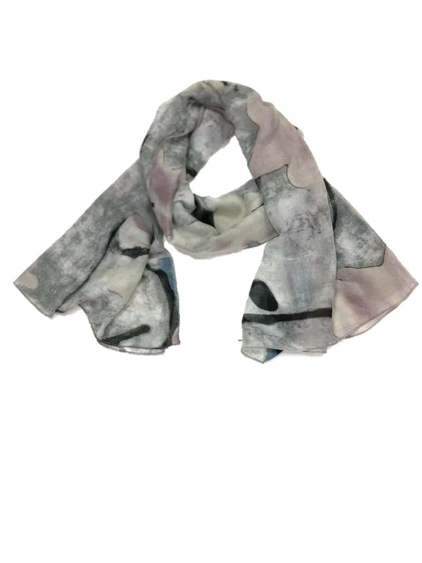 La Fiorentina Water Color Print 100% Polyester Scarf - Scarves - La Fiorentina B4-110534