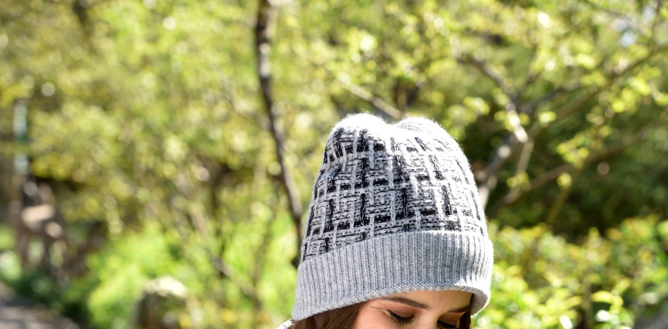 Super Soft Plaid/Lurex Hat - Grey - Hat - La Fiorentina 20WK-98CW-H-Grey