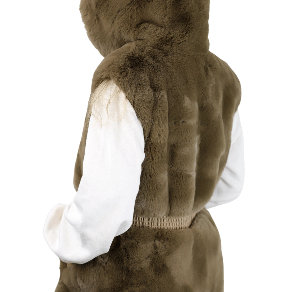 Faux Fur Vest - Camel - Faux Vest - La Fiorentina CAM22117-CAMEL-XL