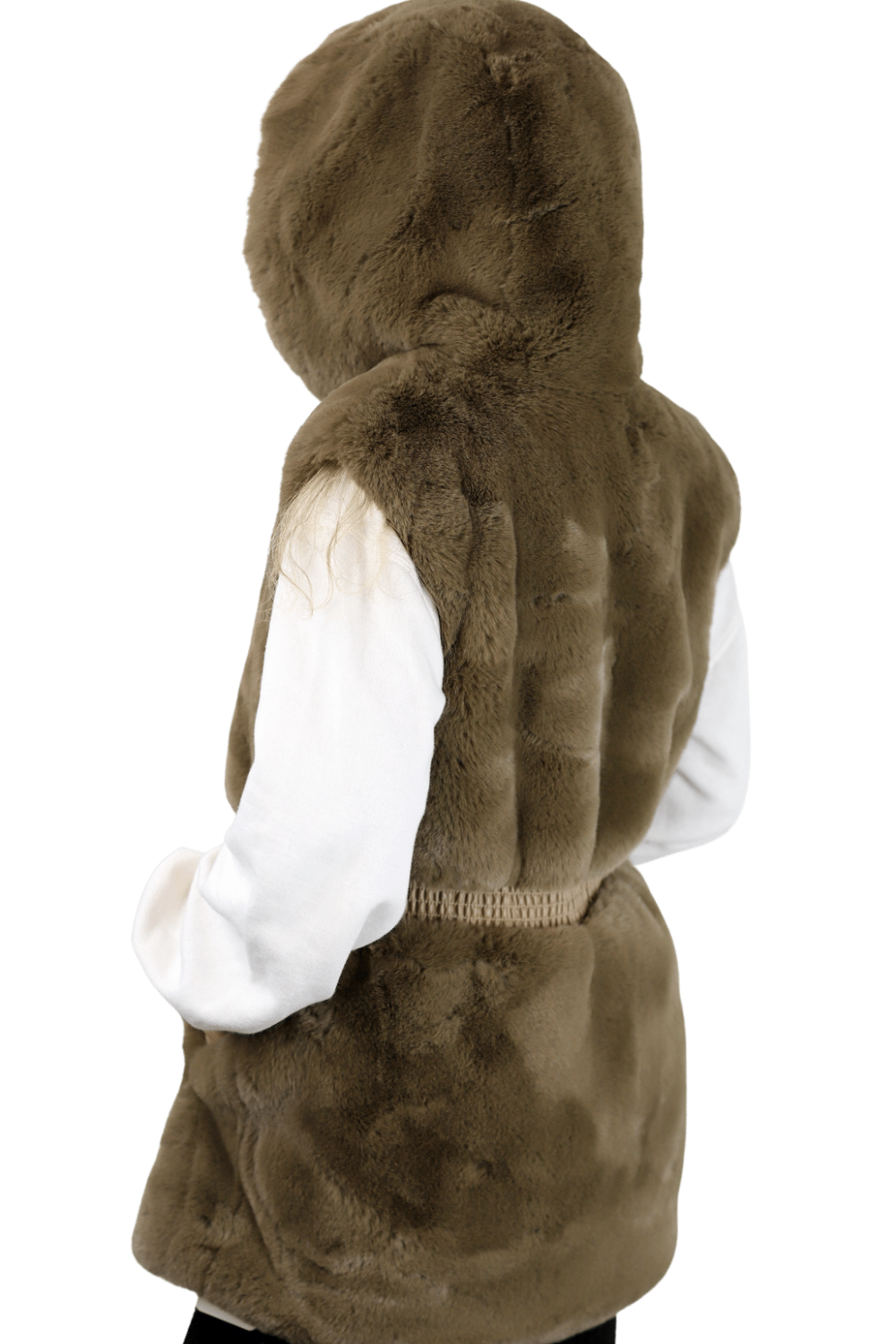 Faux Fur Vest - Camel - Faux Vest - La Fiorentina CAM22117-CAMEL-XL