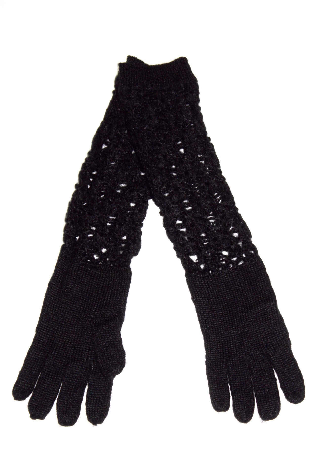 Open Knit Crochet Set - Black - Set - La Fiorentina A8041