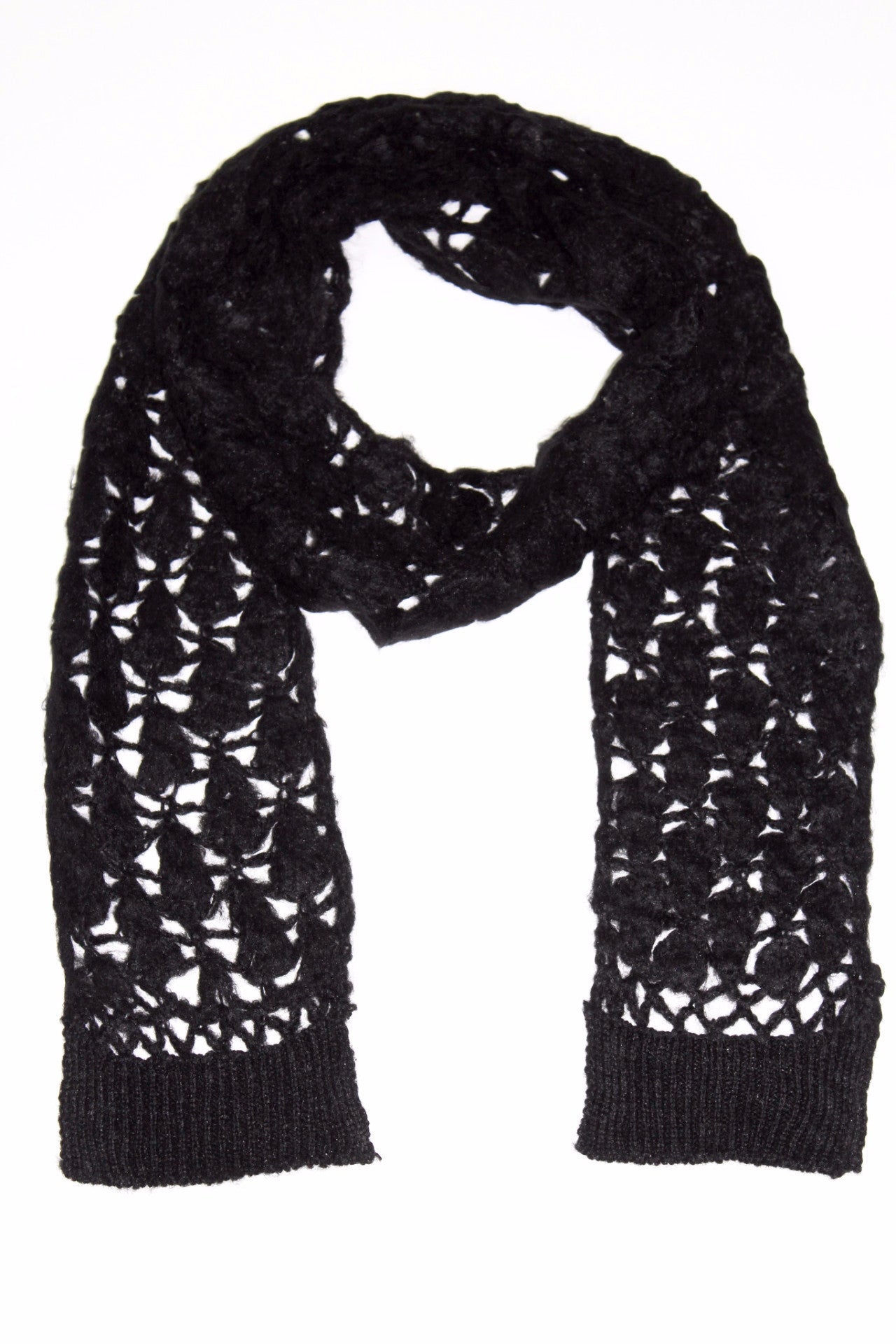 Open Knit Crochet Set - Black - Set - La Fiorentina A8041