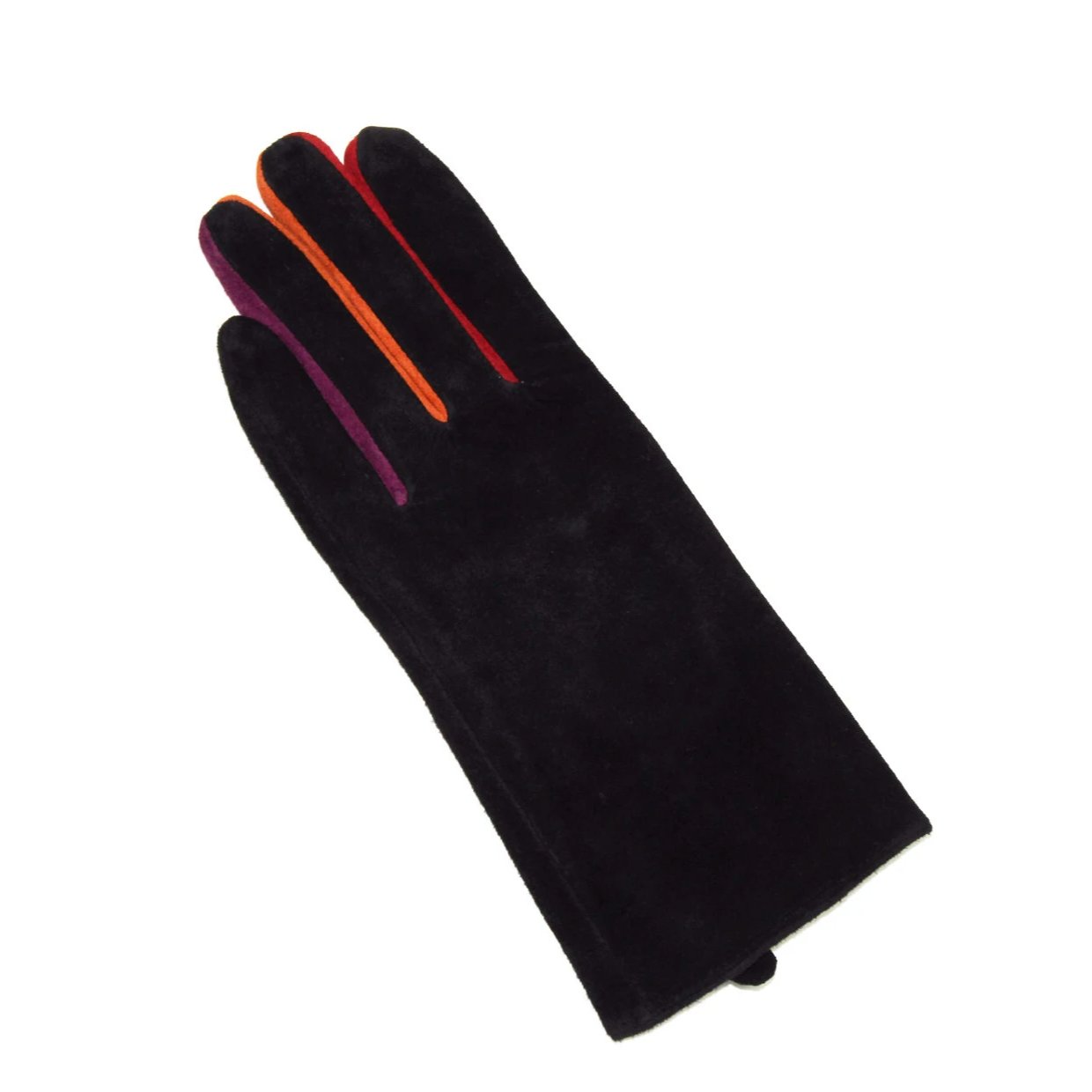 Touch Screen Suede Gloves with Multi Color Fingers - Leather Touch Screen Glove - La Fiorentina NW03