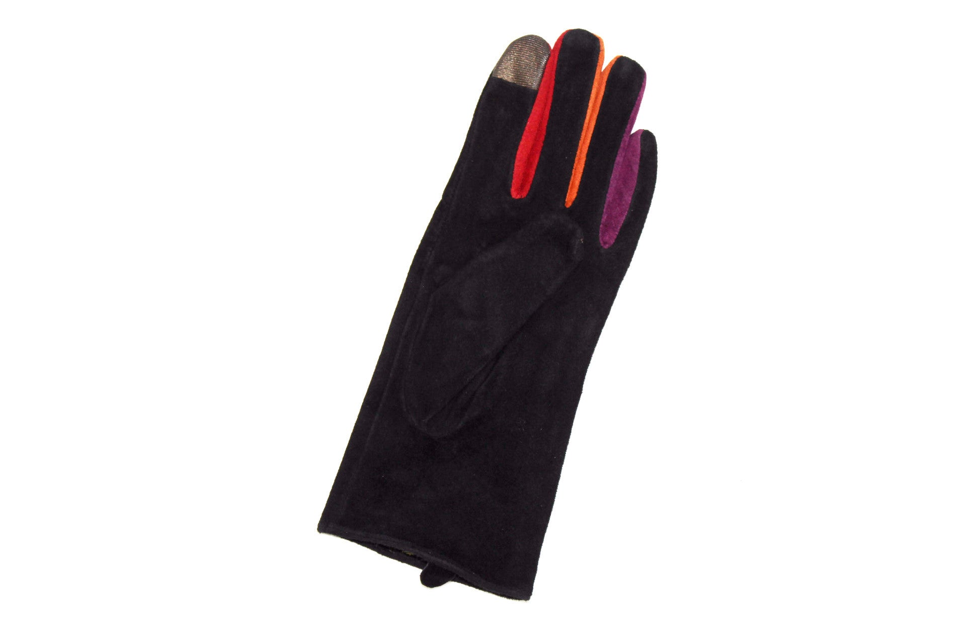 Touch Screen Suede Gloves with Multi Color Fingers - Leather Touch Screen Glove - La Fiorentina NW03