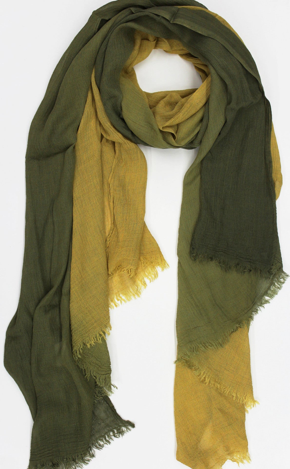 Ombre Lightweight Kimono Vest/Scarf - Chartreuse - Wrap - La Fiorentina RYS143518-OMBRE