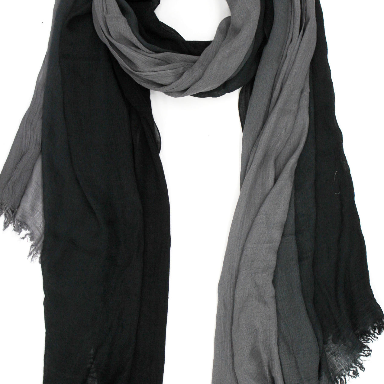 Ombre Lightweight Kimono Vest/Scarf - Charcoal - Wrap - La Fiorentina RYS143518-OMBRE