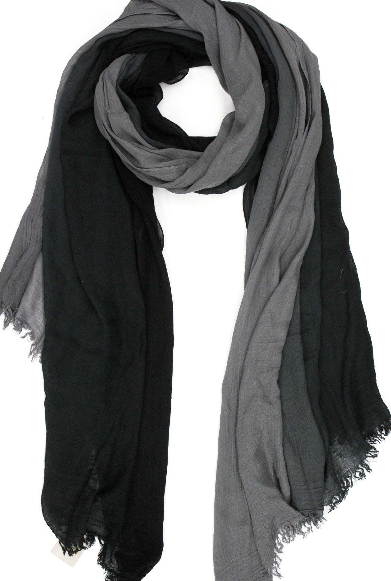 Ombre Lightweight Kimono Vest/Scarf - Charcoal - Wrap - La Fiorentina RYS143518-OMBRE