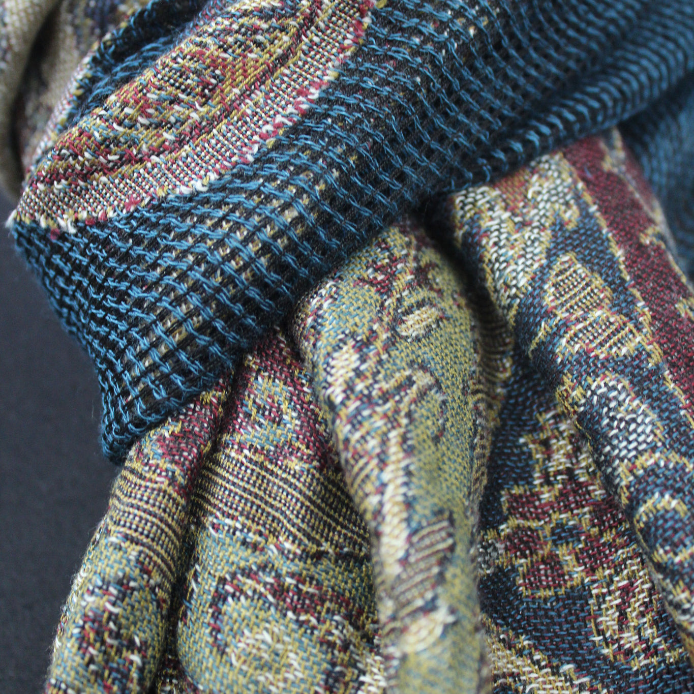 Paisley Jacquard Print Scarf - Blue - Scarf - La Fiorentina PAIS2010_Blue