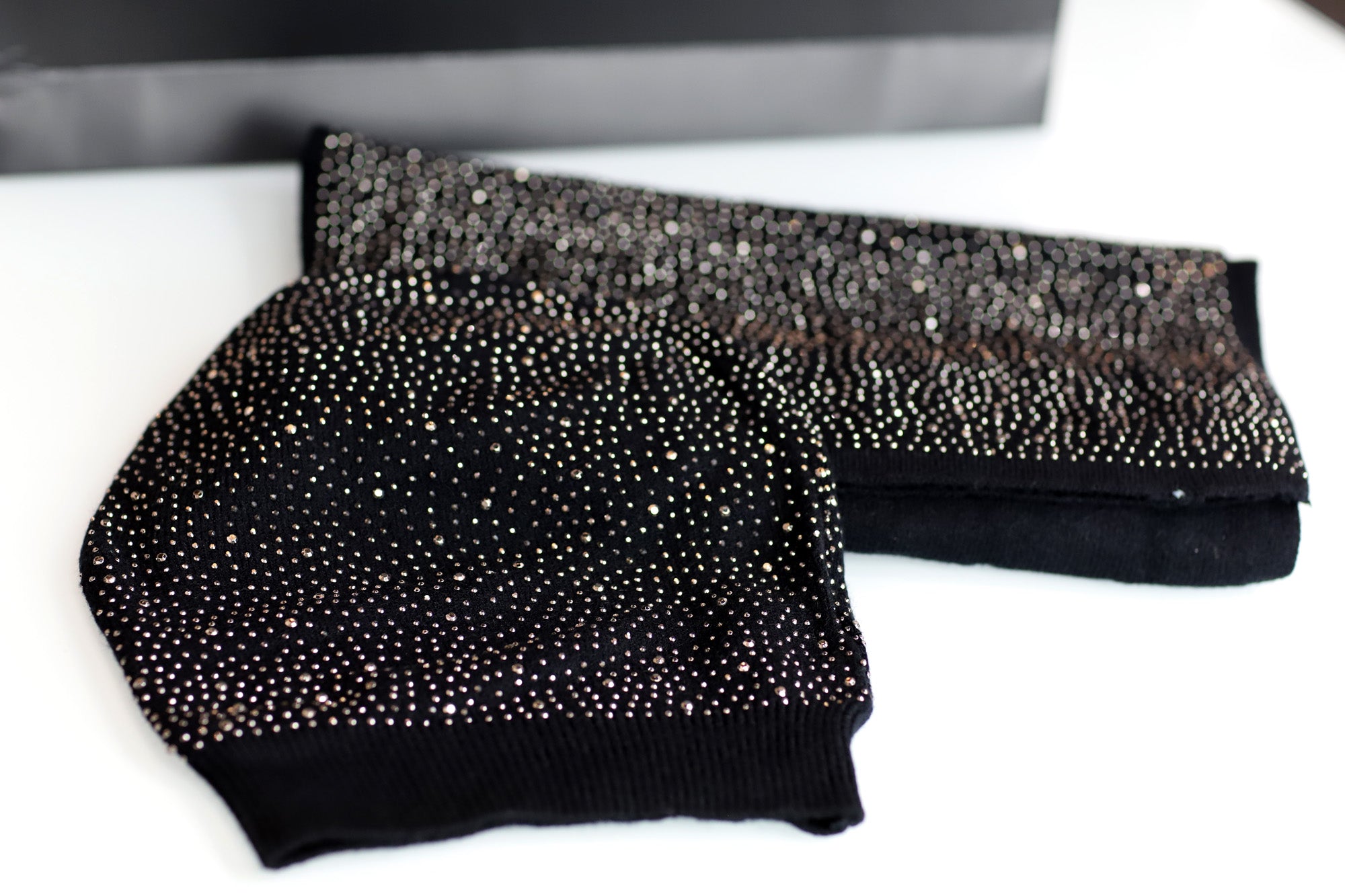 Matching Embellished Scarf and Hat Set - Set - La Fiorentina,Black BE07-B-1