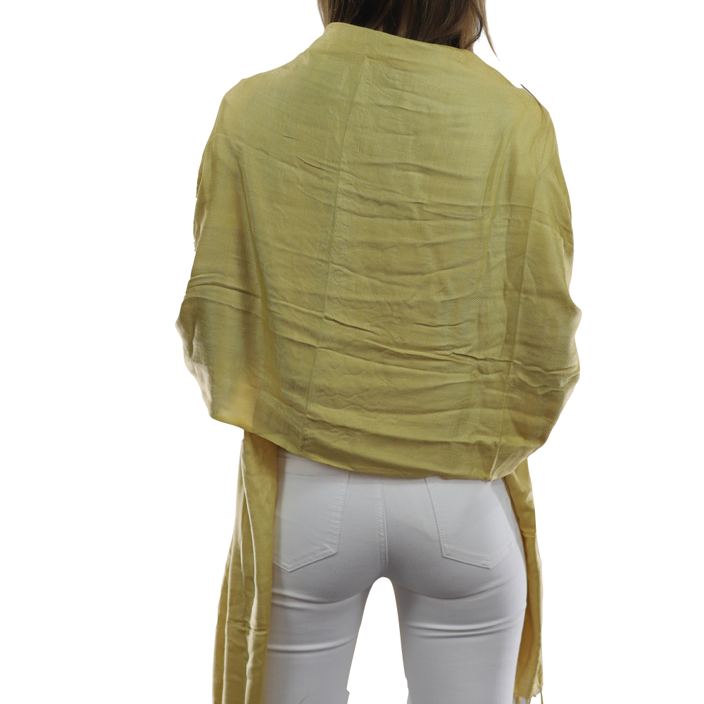 Solid Fringe Pashmina - Khaki - Pashmina - La Fiorentina G2479/MA