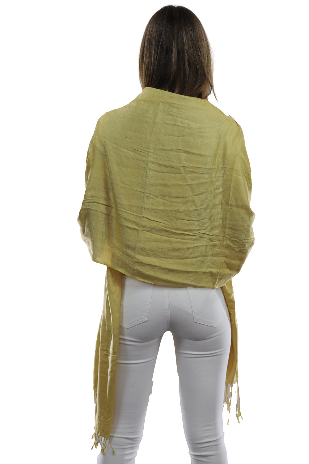 Solid Fringe Pashmina - Khaki - Pashmina - La Fiorentina G2479/MA