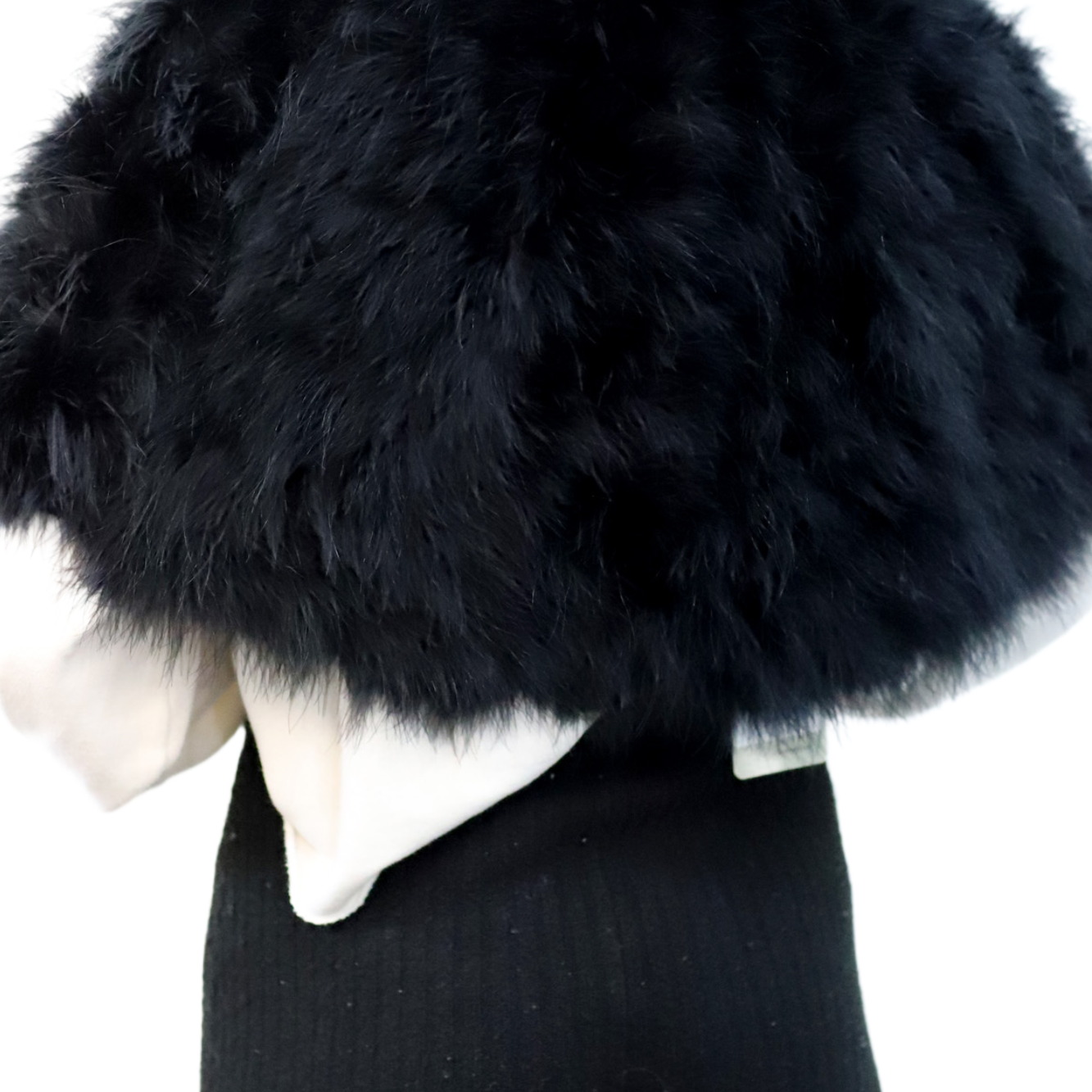 La Fiorentina - Black Feather Capelet - Cape - La Fiorentina 217342S