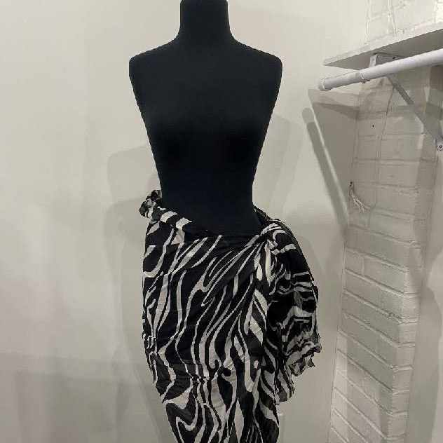 La Fiorentina Zebra Print Pareo - Black/White - Beach Cover up - La Fiorentina PAREO