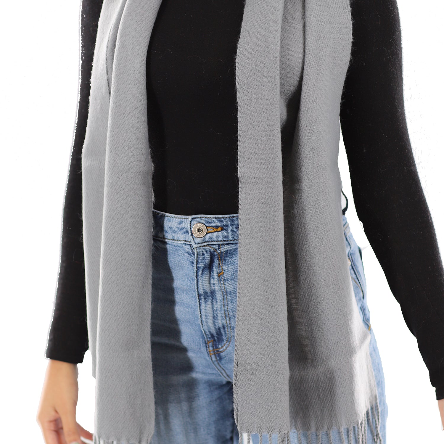 Lightweight Acrylic Scarf - Grey - Scarf - La Fiorentina SUPER-900