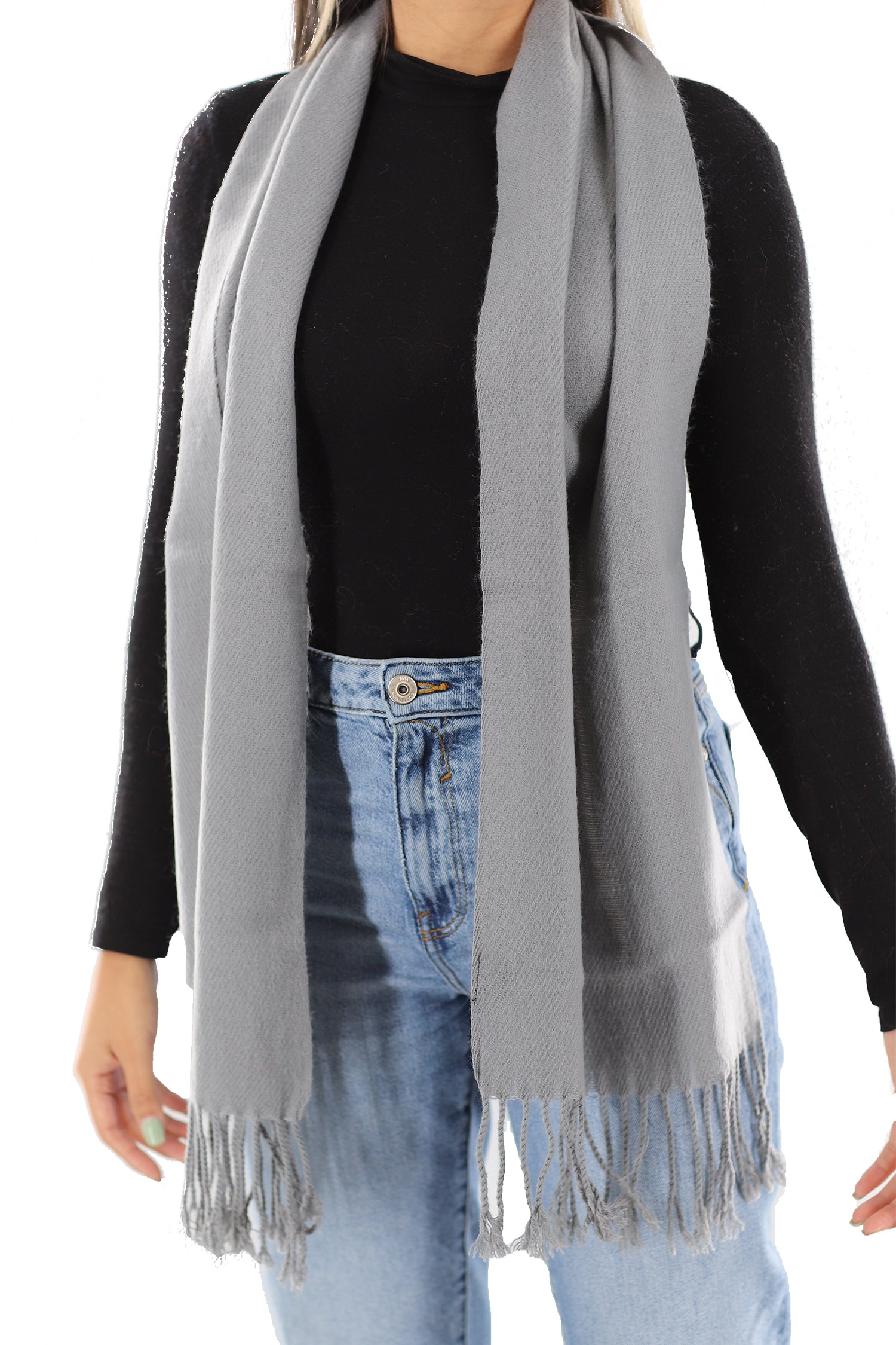 Lightweight Acrylic Scarf - Grey - Scarf - La Fiorentina SUPER-900