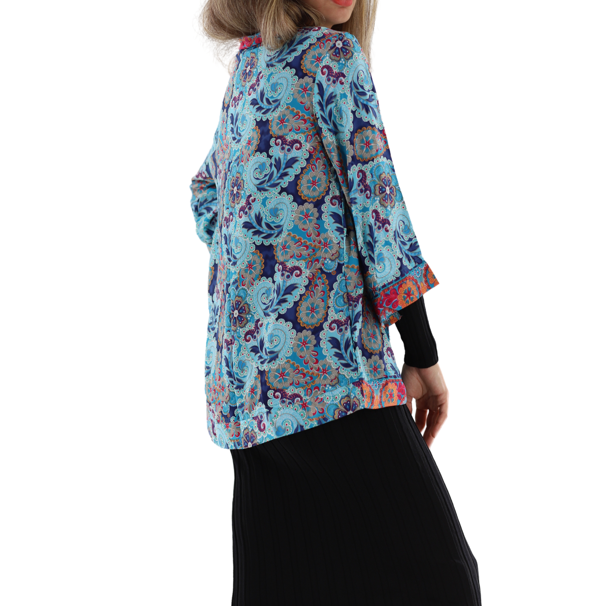 Short Floral 'Sofia' Kimono - Dresses - La Fiorentina 1147-SOFIA-M