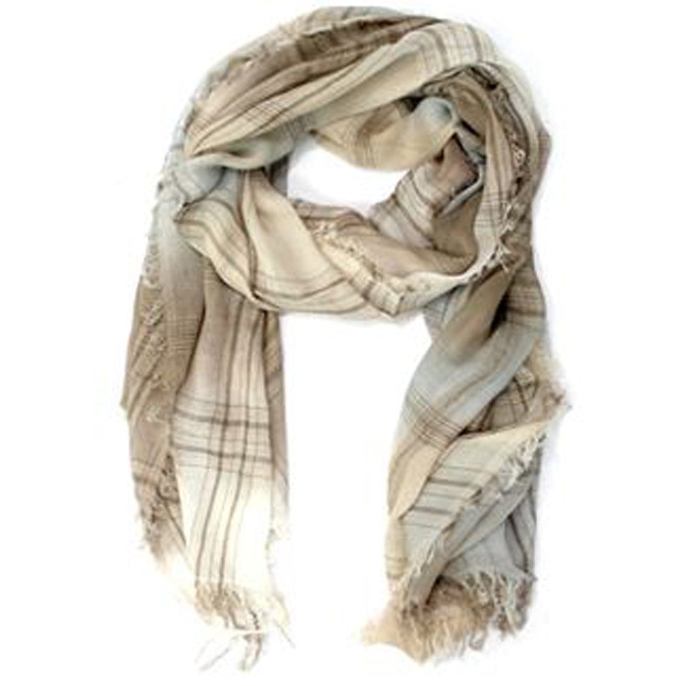 Crinkle Plaid Scarf - Brown - Scarf - La Fiorentina TOLEDOMALT