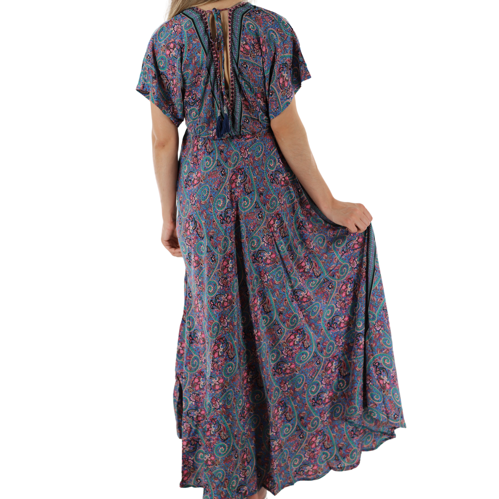 Long 'Valentina' V-Neck Maxi Dress - Dresses - La Fiorentina PW-16-S-VALENTINA-S