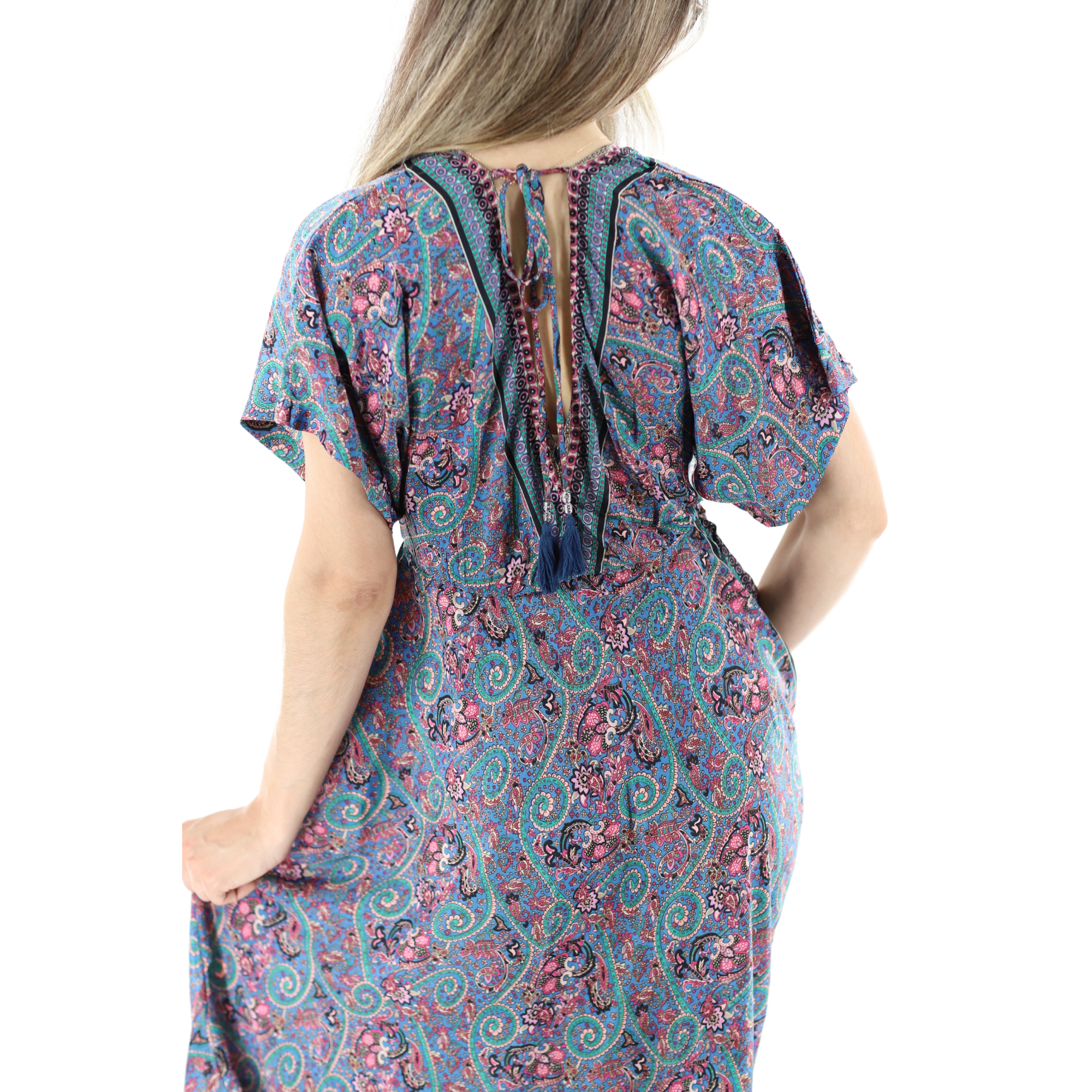 Long 'Valentina' V-Neck Maxi Dress - Dresses - La Fiorentina PW-16-S-VALENTINA-M