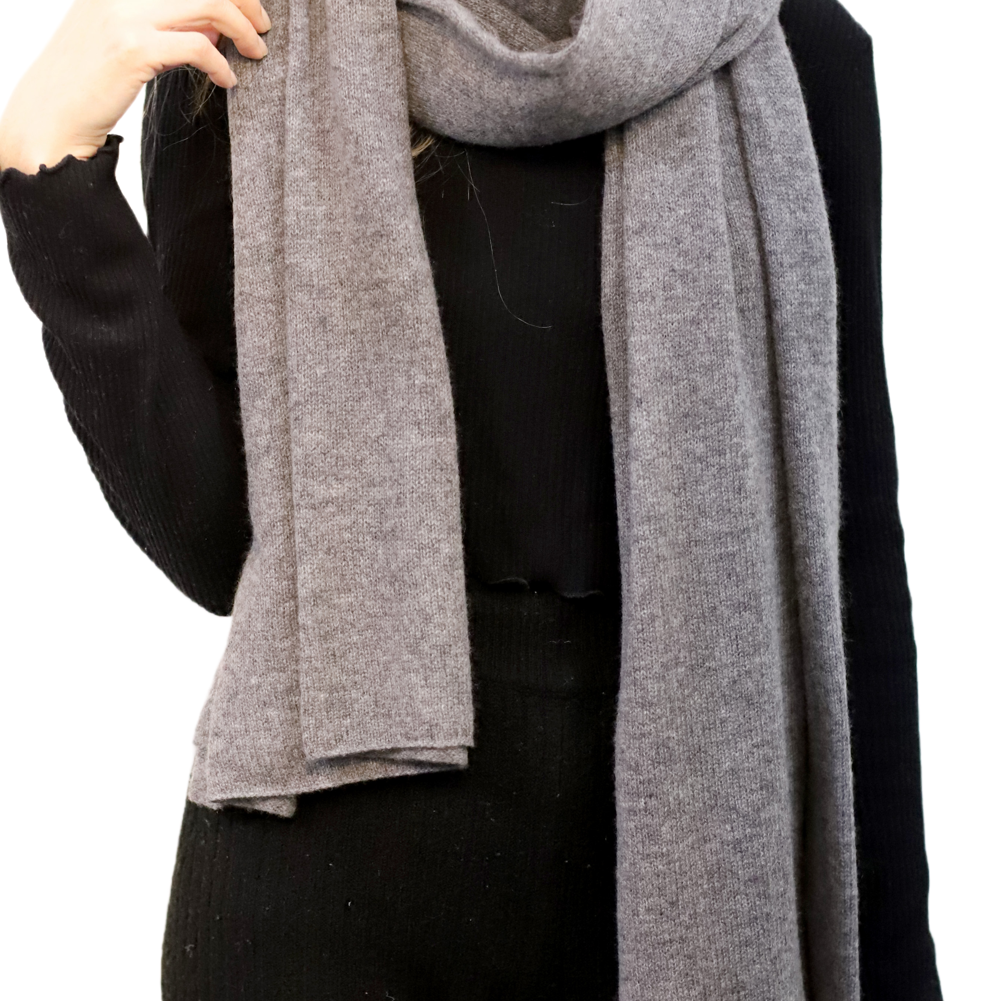 La Fiorentina Iconic Travel Wrap 100% Cashmere - Grey - Cashmere Wrap - La Fiorentina GC57203T-GREY