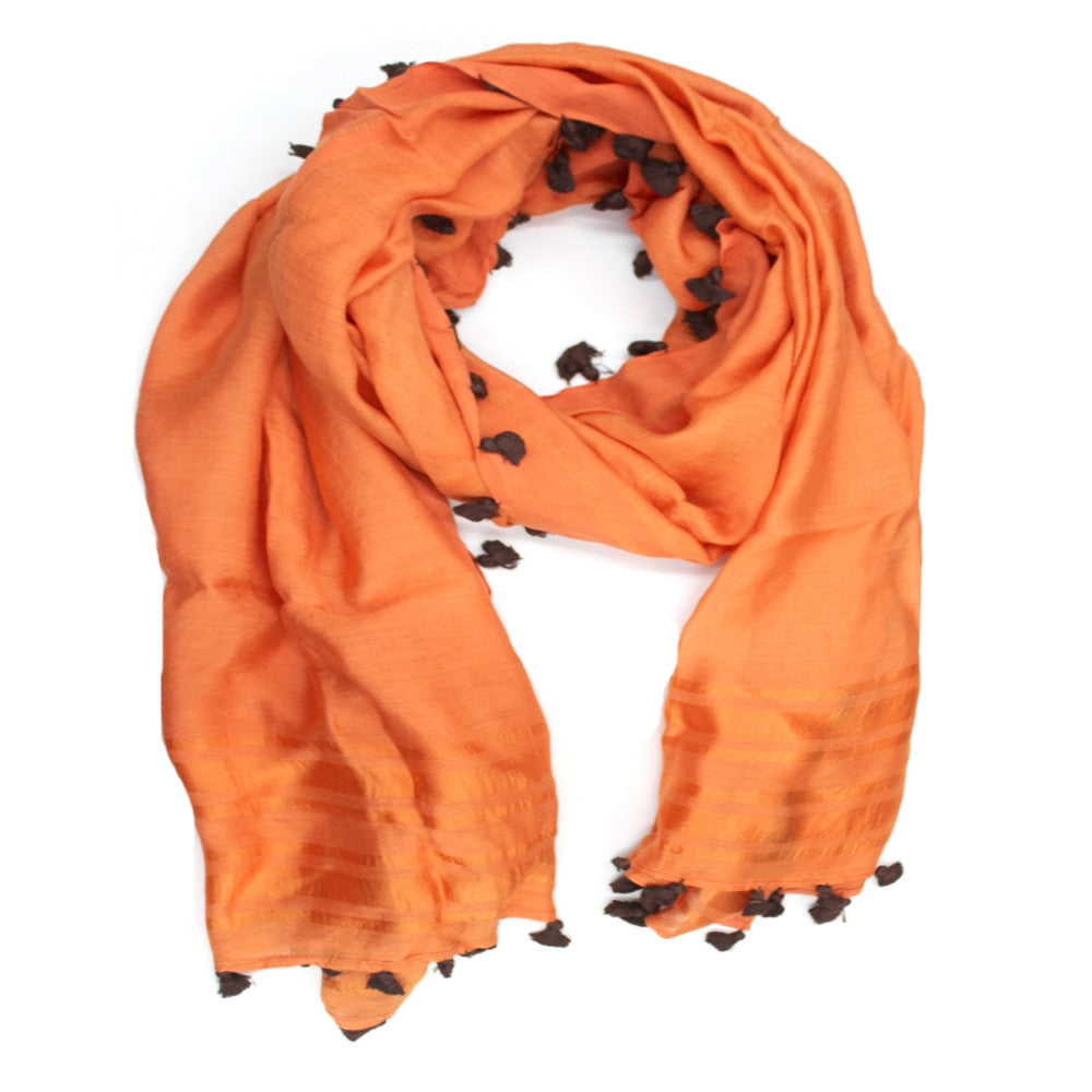 Pom Pom Scarf - Orange - Scarf - La Fiorentina EF-2624