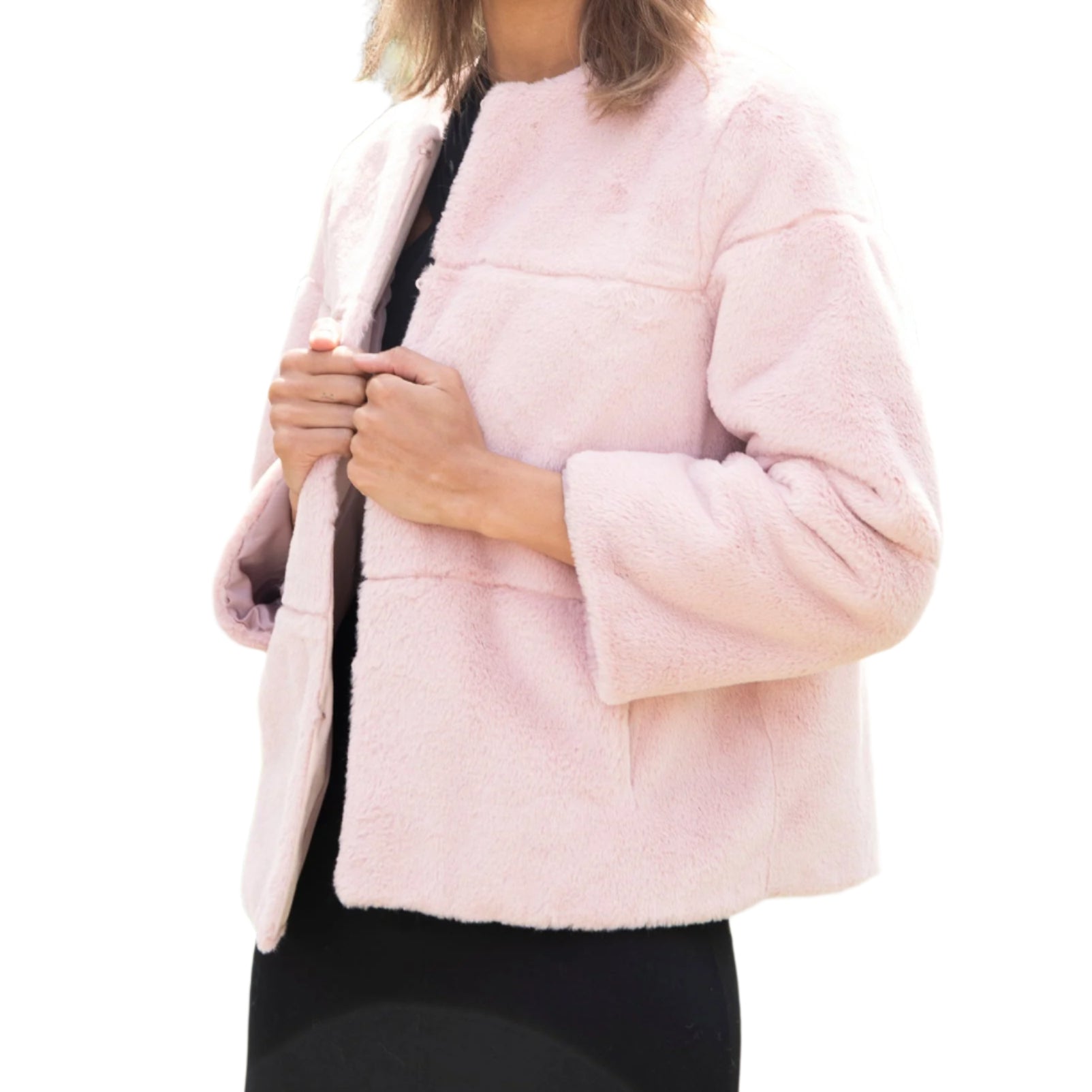 La Fiorentina | Faux Fur Jacket | Pink - Coats & Jackets - La Fiorentina Faux-201